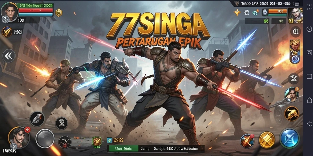 Tampilan gameplay Action yang seru dan mendebarkan dalam 77SINGA.