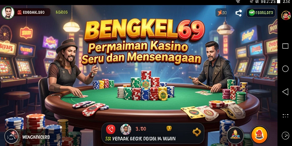 Screenshot utama BENGKEL69 menampilkan gameplay kasino yang menarik.