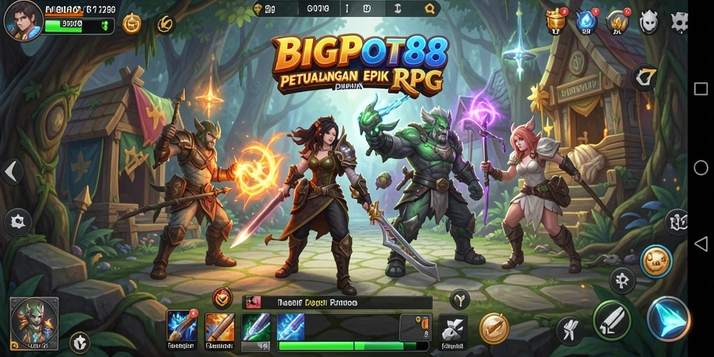 Tampilan gameplay epik di BIGPOT88 dengan pertarungan yang mendebarkan.