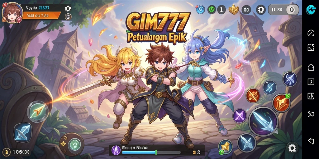 Screenshot GIM777 menampilkan aksi seru di dunia anime.