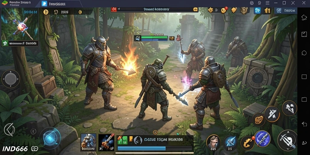 Tampilan gameplay menarik dengan berbagai strategi pertempuran.