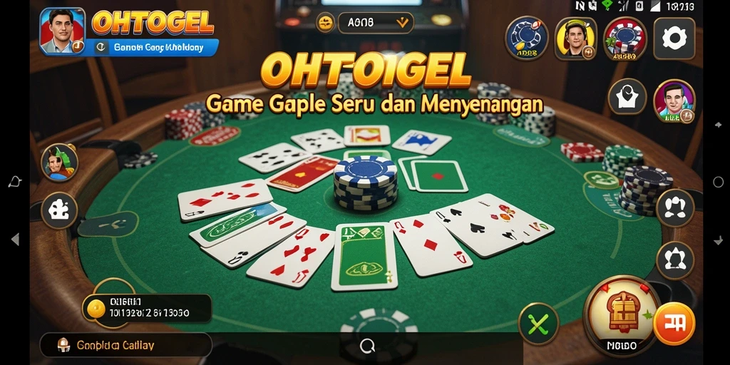 Tampilan menarik dari gameplay Gaple di OHTOGEL.