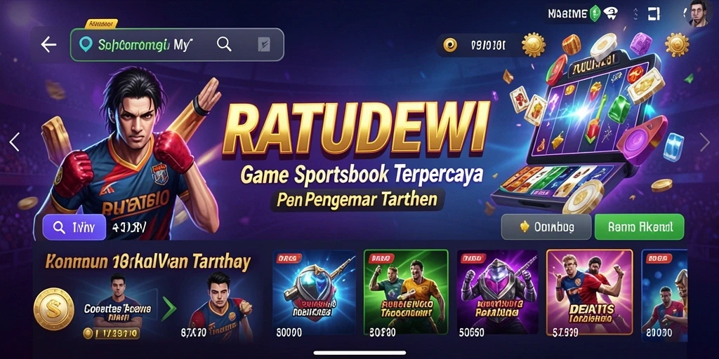 Screenshot gameplay utama RATUDEWI menampilkan antarmuka taruhan yang menarik.